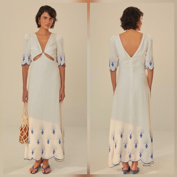 Anthropologie Dresses & Skirts - FARM Rio Fish Beaded Mididress